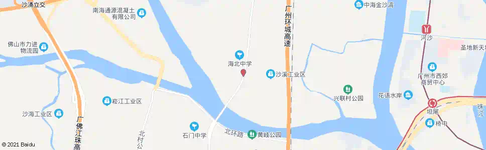 广州沙面新城总站_公交站地图_广州公交_妙搜公交查询2025