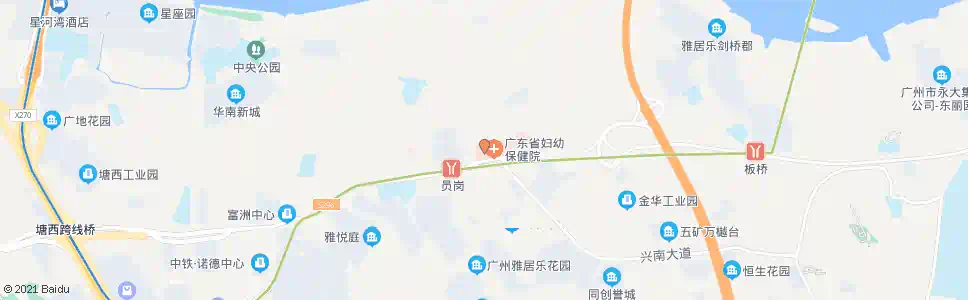 广州新基金坑(省妇幼保健院)_公交站地图_广州公交_妙搜公交查询2025