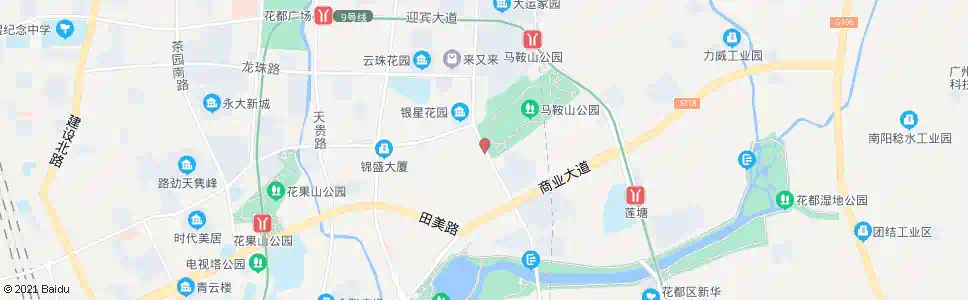 广州马鞍山公园西门_公交站地图_广州公交_妙搜公交查询2025