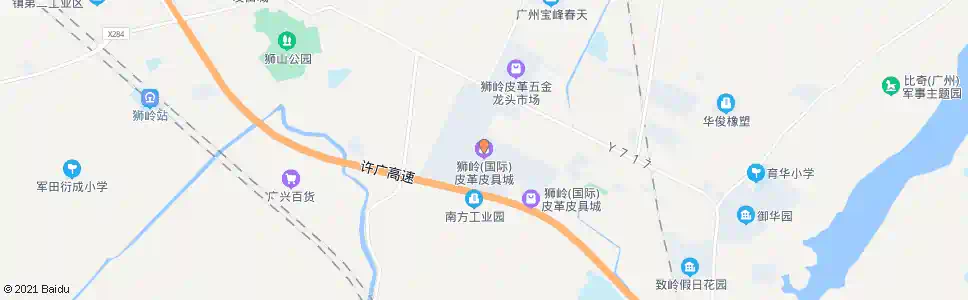 广州狮岭皮革城_公交站地图_广州公交_妙搜公交查询2025