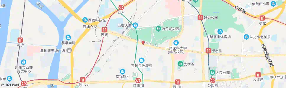 广州东风西路站_公交站地图_广州公交_妙搜公交查询2025