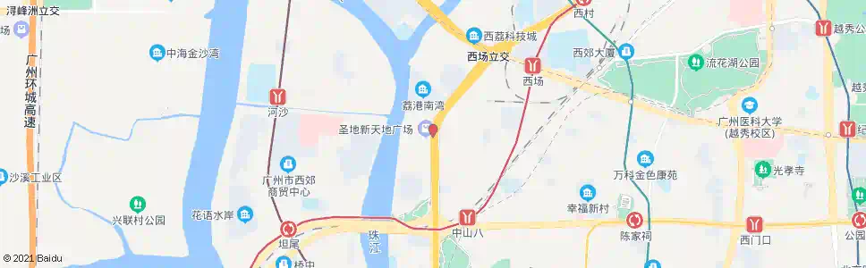 广州南岸路_公交站地图_广州公交_妙搜公交查询2025