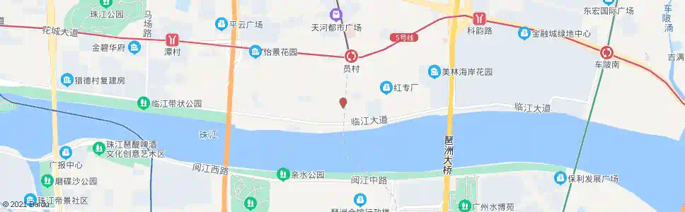 广州员村二横路南_公交站地图_广州公交_妙搜公交查询2025