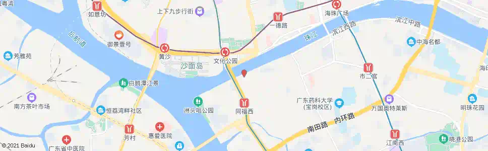 广州滨江西路_公交站地图_广州公交_妙搜公交查询2025