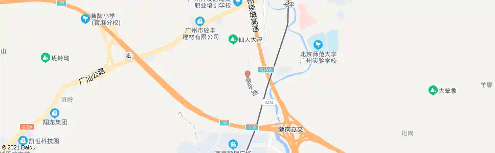 广州孖塘_公交站地图_广州公交_妙搜公交查询2025