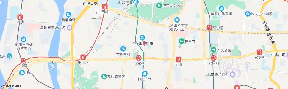 广州康王北路_公交站地图_广州公交_妙搜公交查询2025