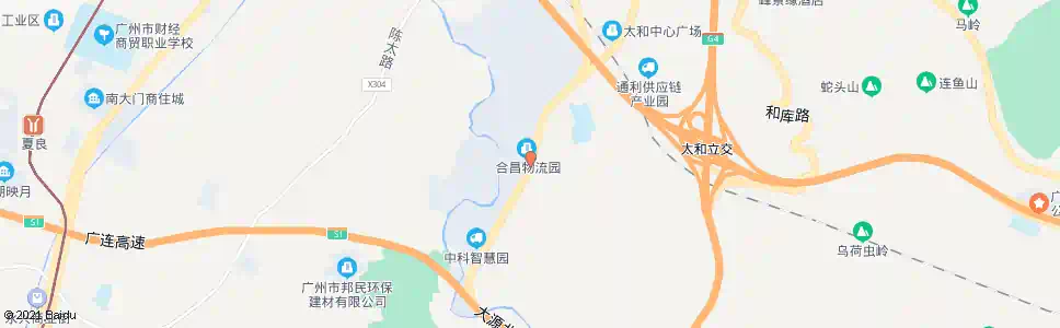 广州上南村_公交站地图_广州公交_妙搜公交查询2025