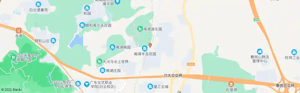 广州南湖半岛花园总站_公交站地图_广州公交_妙搜公交查询2025