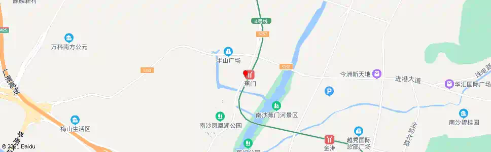 广州蕉门地铁站(区政府)_公交站地图_广州公交_妙搜公交查询2025