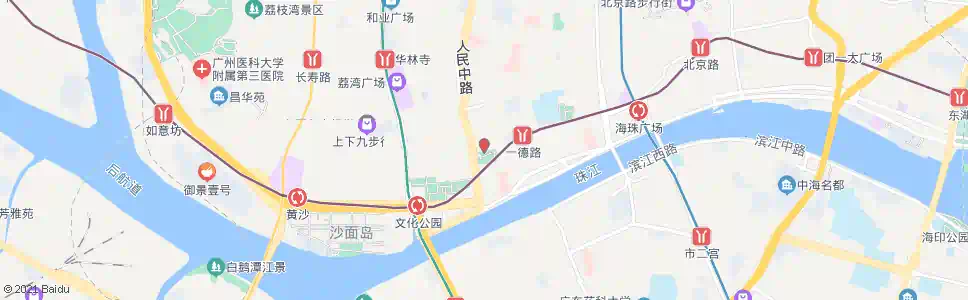 广州一德西_公交站地图_广州公交_妙搜公交查询2025