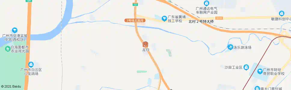 广州龙归中学_公交站地图_广州公交_妙搜公交查询2025