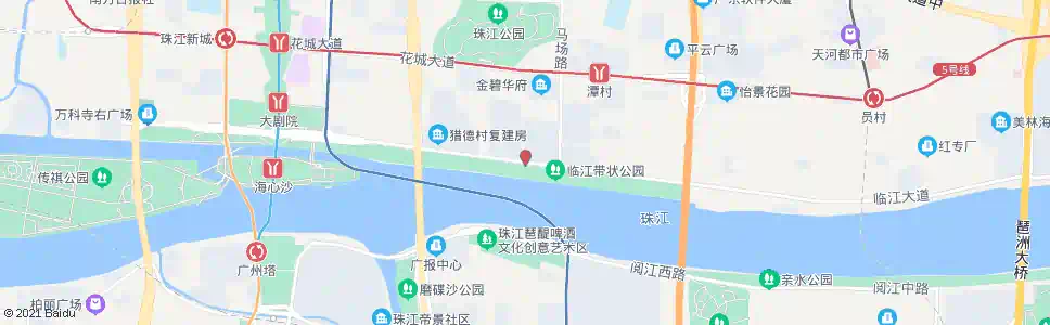 广州临江大道东1_公交站地图_广州公交_妙搜公交查询2025