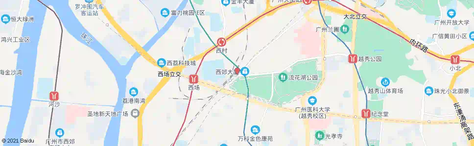 广州侨港路西_公交站地图_广州公交_妙搜公交查询2025