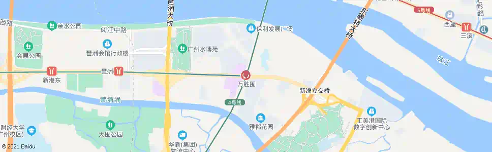 广州万胜围_公交站地图_广州公交_妙搜公交查询2025