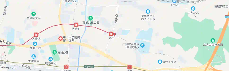 广州地铁文冲站_公交站地图_广州公交_妙搜公交查询2025