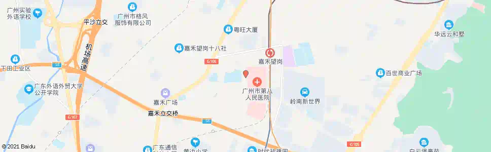 广州地铁嘉禾望岗站(市八医院)_公交站地图_广州公交_妙搜公交查询2025