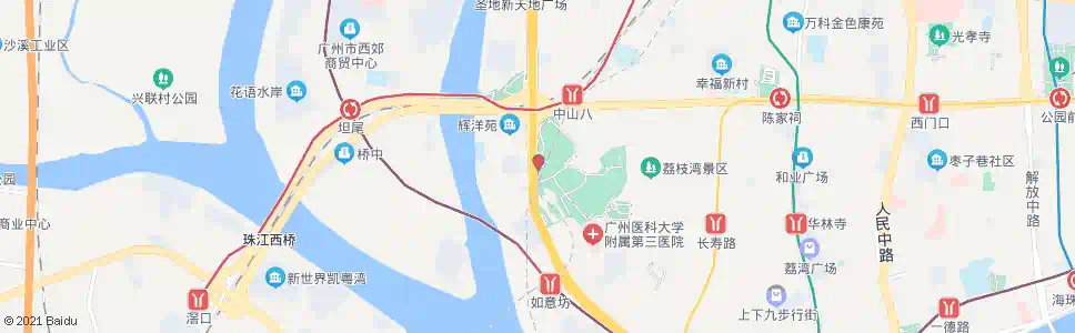 广州荔湾湖公园西门_公交站地图_广州公交_妙搜公交查询2025