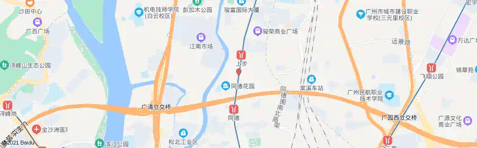 广州上步村_公交站地图_广州公交_妙搜公交查询2025