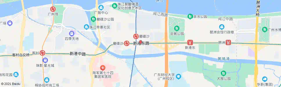 广州海港花园_公交站地图_广州公交_妙搜公交查询2025