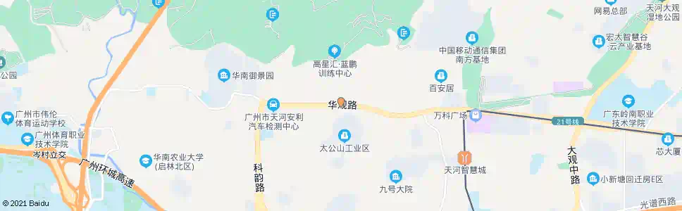 广州华观路_公交站地图_广州公交_妙搜公交查询2025