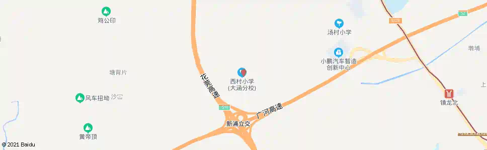 广州大涵小学_公交站地图_广州公交_妙搜公交查询2025