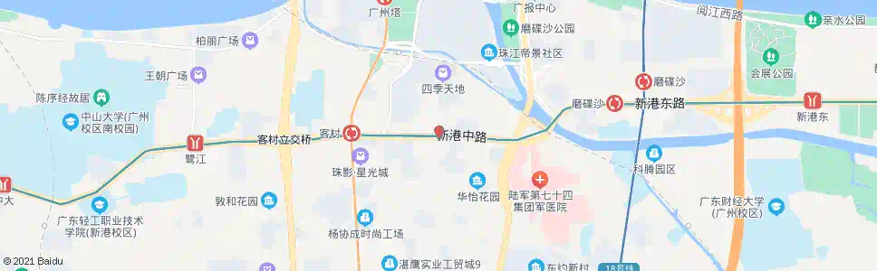 广州赤岗路口_公交站地图_广州公交_妙搜公交查询2025