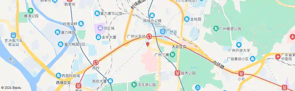 广州站南路_公交站地图_广州公交_妙搜公交查询2025