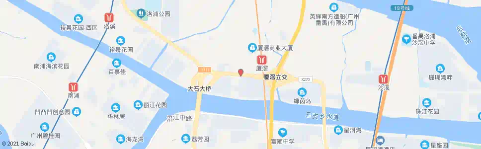 广州五洲装饰材料城(地铁厦滘站)_公交站地图_广州公交_妙搜公交查询2025