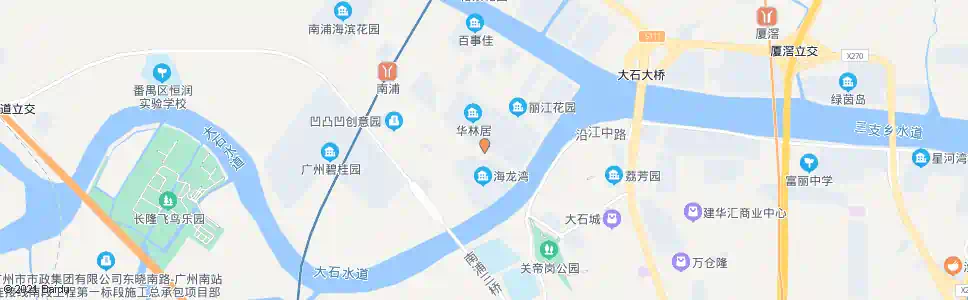 广州海龙湾总站_公交站地图_广州公交_妙搜公交查询2025
