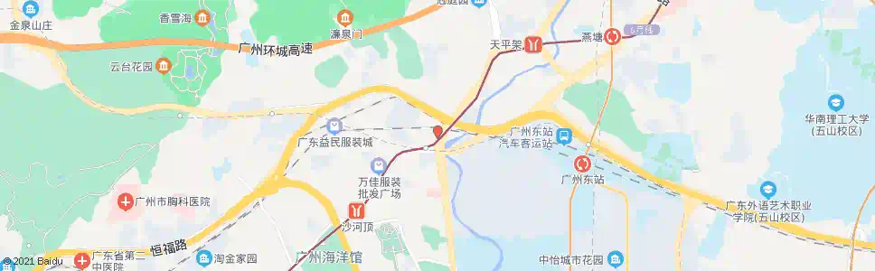 广州沙河横马路_公交站地图_广州公交_妙搜公交查询2025