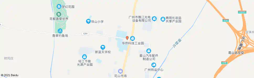 广州花山医院_公交站地图_广州公交_妙搜公交查询2025