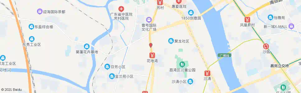 广州花地大道2号站_公交站地图_广州公交_妙搜公交查询2025