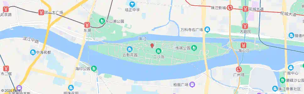 广州星海音乐厅(省中医二沙分院)_公交站地图_广州公交_妙搜公交查询2025