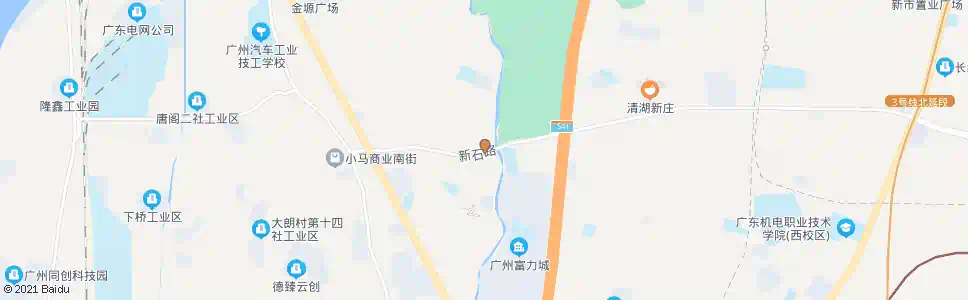广州石马涌边大街南_公交站地图_广州公交_妙搜公交查询2025