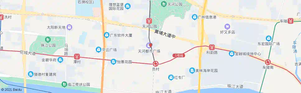 广州员村生活区总站(市六医院)_公交站地图_广州公交_妙搜公交查询2025