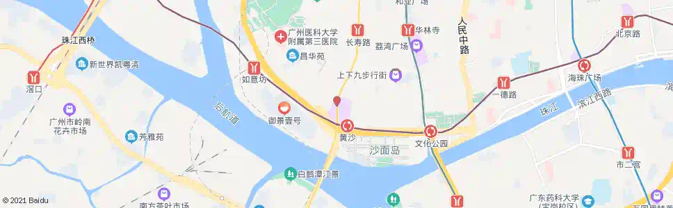 广州黄沙总站_公交站地图_广州公交_妙搜公交查询2025
