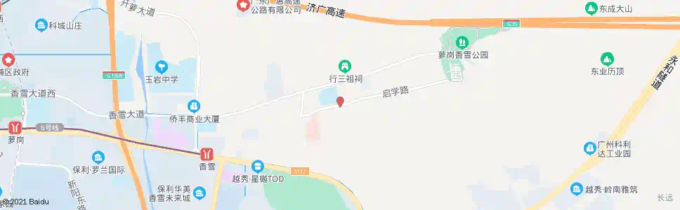 广州萝峰小学_公交站地图_广州公交_妙搜公交查询2025