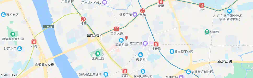 广州昌岗路口_公交站地图_广州公交_妙搜公交查询2025