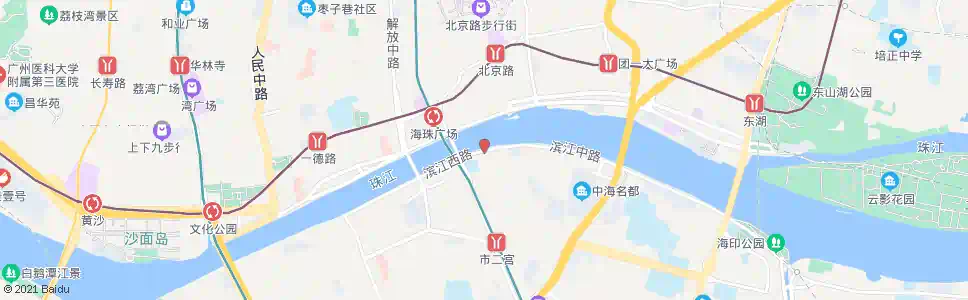 广州海珠桥底_公交站地图_广州公交_妙搜公交查询2025