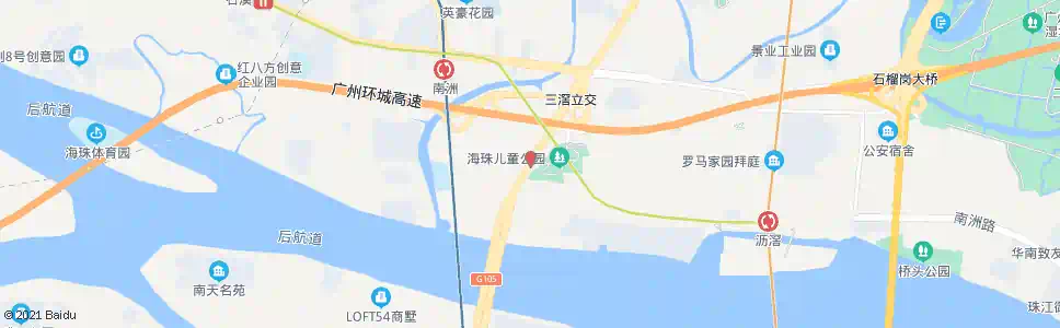 广州洛溪桥底(海珠儿童公园)_公交站地图_广州公交_妙搜公交查询2025