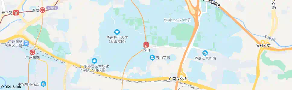 广州五山_公交站地图_广州公交_妙搜公交查询2025