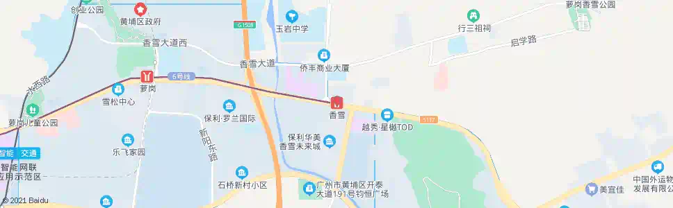 广州香雪站_公交站地图_广州公交_妙搜公交查询2025