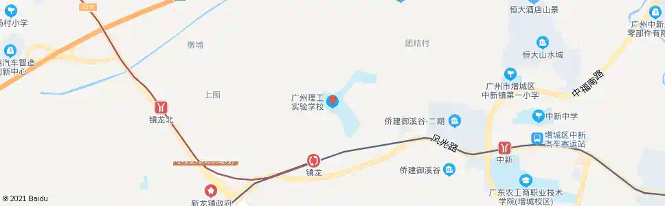 广州实验小学(增城)_公交站地图_广州公交_妙搜公交查询2025