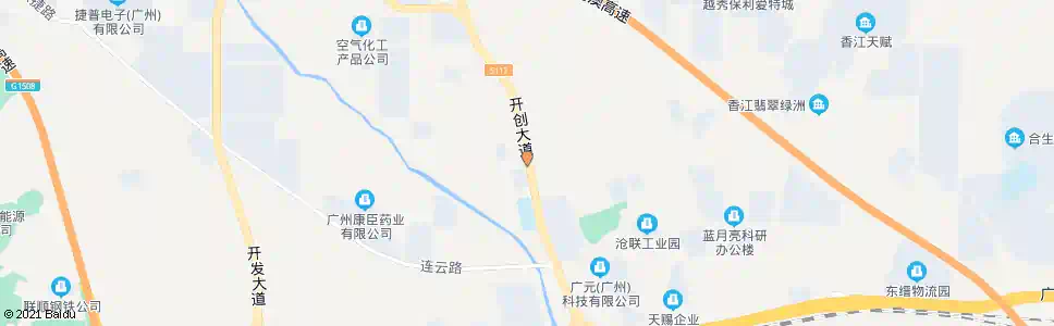 广州开创大道中(南方物流)_公交站地图_广州公交_妙搜公交查询2025