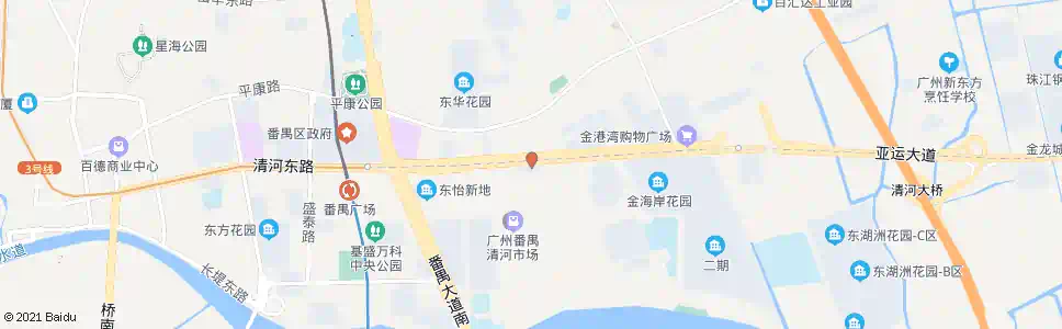 广州清河市场_公交站地图_广州公交_妙搜公交查询2025