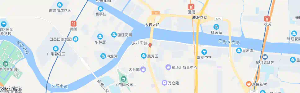 广州大石桥南_公交站地图_广州公交_妙搜公交查询2025
