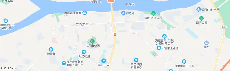 广州容奇大桥南(桥东路口)_公交站地图_广州公交_妙搜公交查询2025