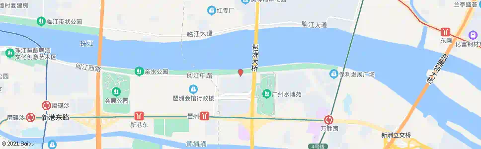 广州阅江中路东_公交站地图_广州公交_妙搜公交查询2025