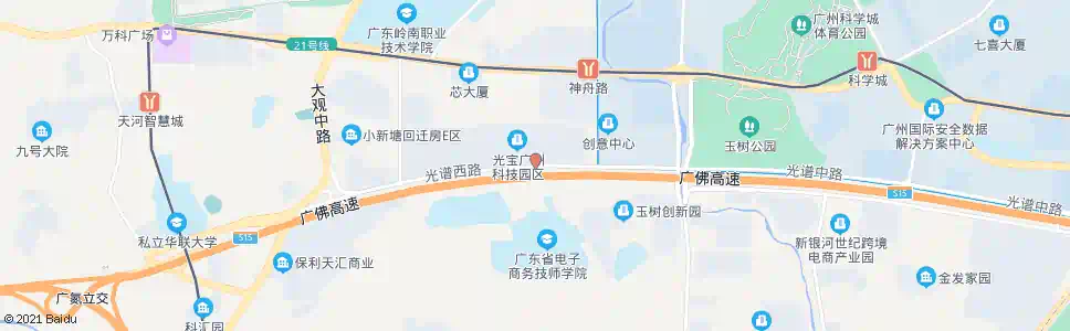 广州光谱西路中_公交站地图_广州公交_妙搜公交查询2025