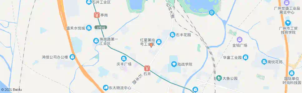 广州红星工业路北_公交站地图_广州公交_妙搜公交查询2025